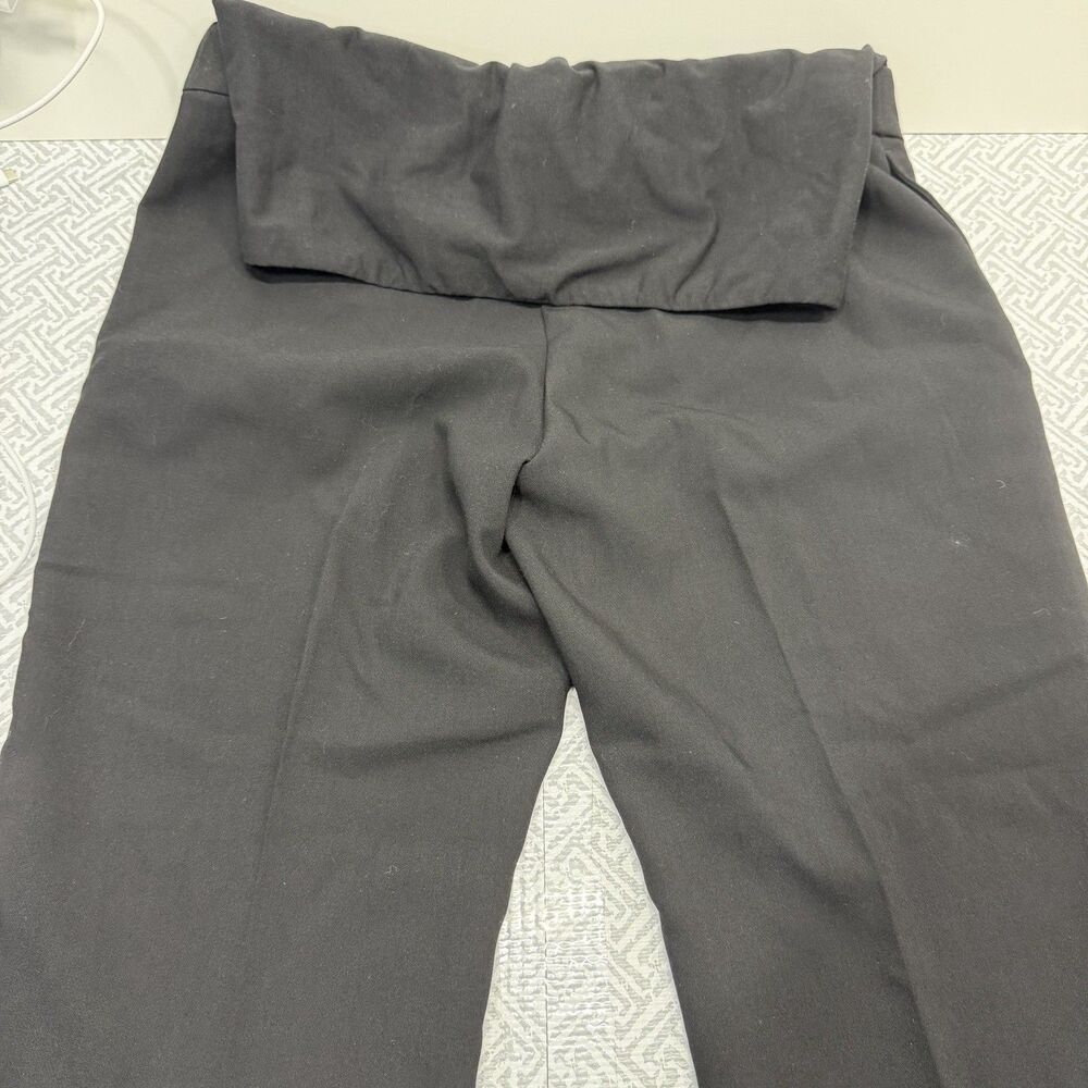H&M MAMA Black Straight Leg Maternity Pants Over-The-Bump Band Size Medium - Picture 6 of 11